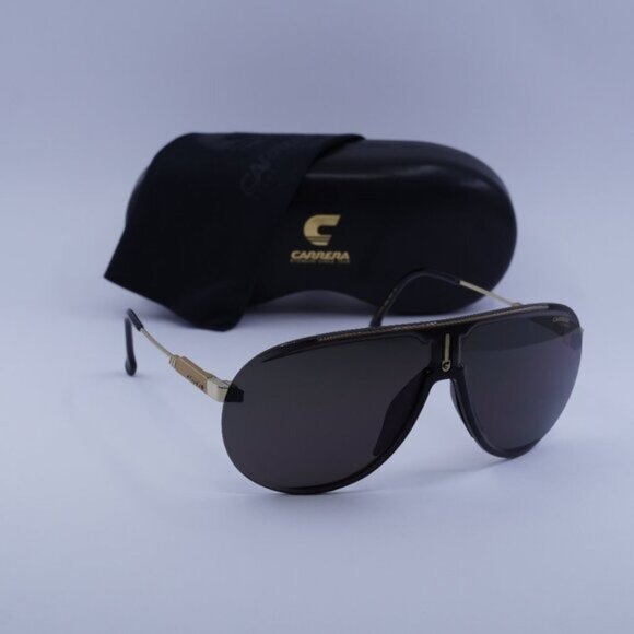 Carrera SUPERCHAMPION 2M2 2K Shield Sunglasses - Black/Gold/Grey AR - Picture 1 of 11